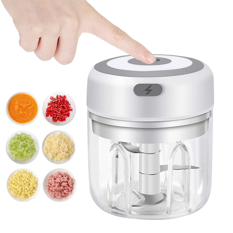 Baby Food Vegetables - 250ML Elektrischer Knoblauchzerkleinerer Multifunktionaler Fleischzerkleinerer Kabelloser