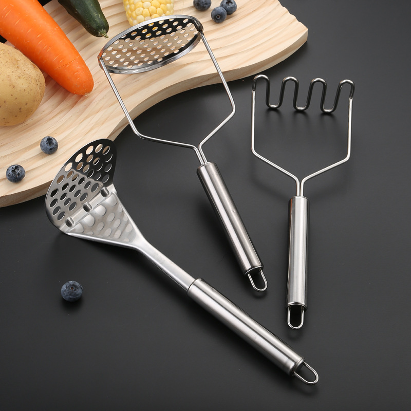 Baby Food Vegetables - Edelstahl-Kartoffelstampfer Manueller Obst- und Gemüsepresse Küchenhelfer