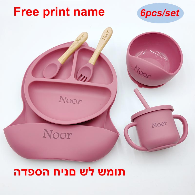 6Pcs Silikon Geschirr Für Kind – Baby Food Menu Bewertung und Preis