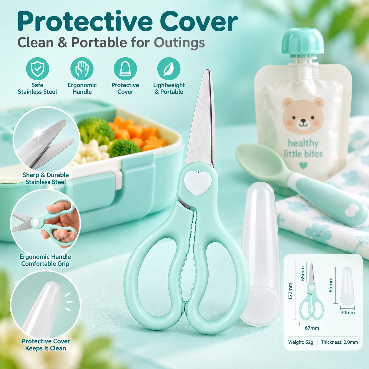 Baby-Schneideschere, tragbar,  – Baby Food Scissors Bewertung und Preis